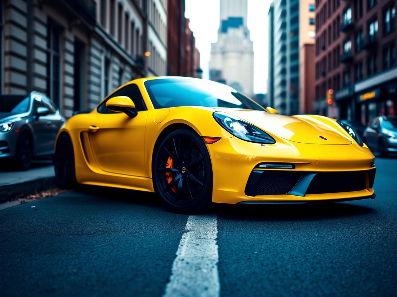 2018 Porsche GT4 in Yellow